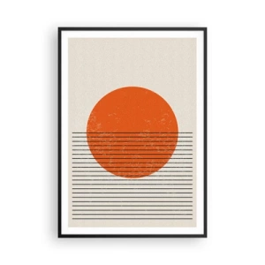 Pôster com moldura preta - Sempre sol - 70x100 cm