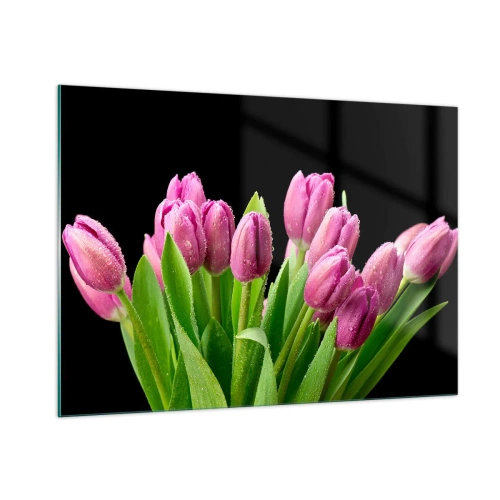 Quadro em vidro - Alegria lilás da primavera - 100x70 cm