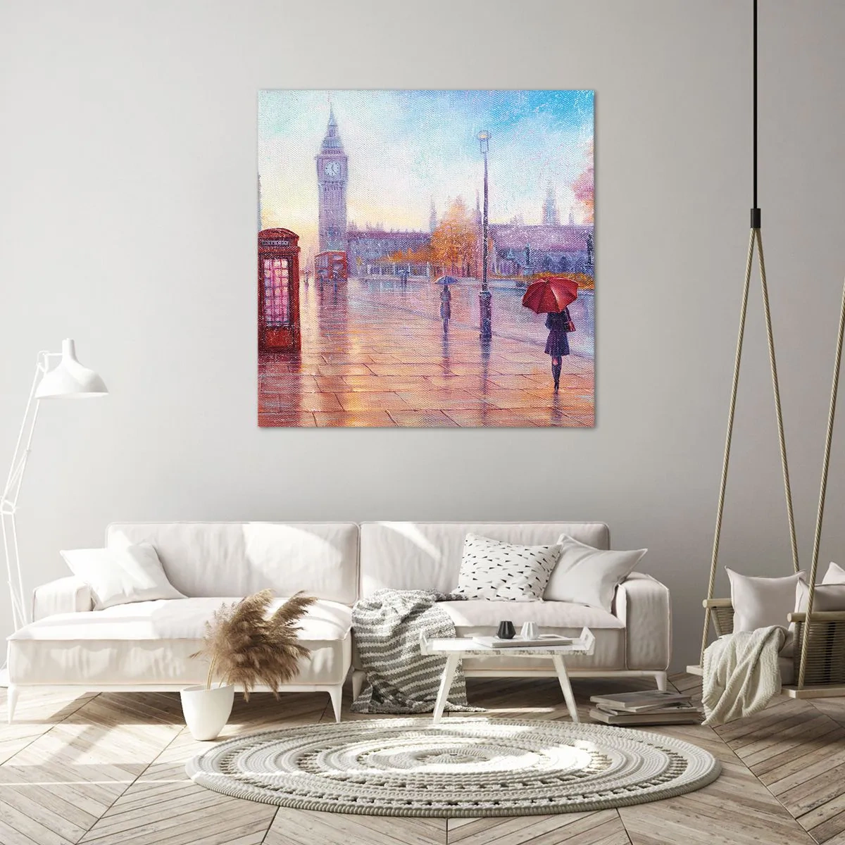 Quadro em tela - Um dia de outono em Londres - 50x50 cm