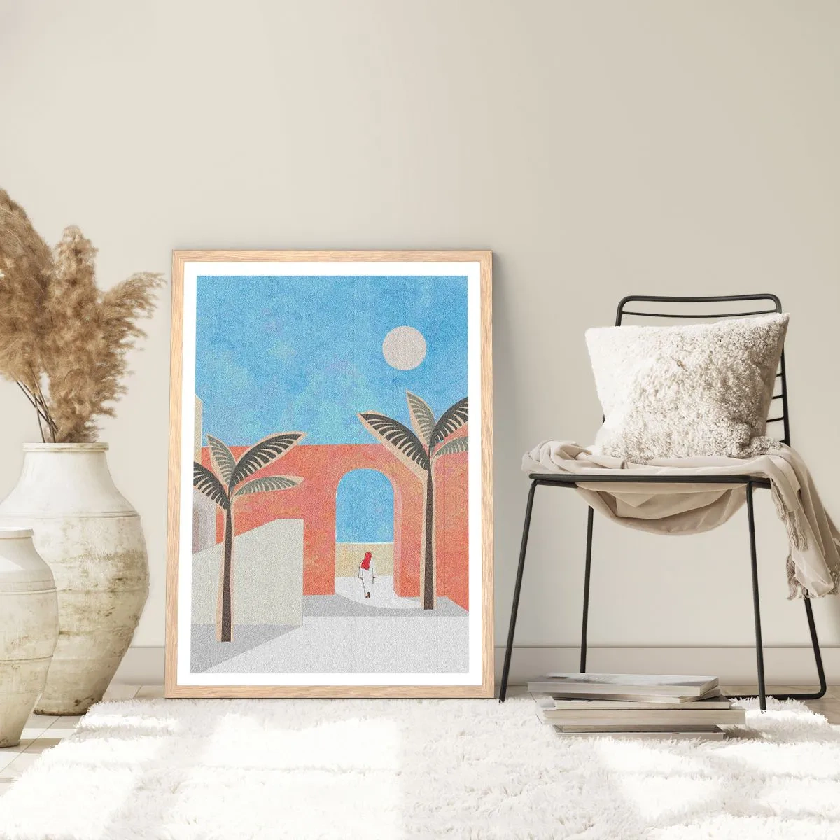 Pôster com moldura de carvalho claro - Dia árabe - 50x70 cm