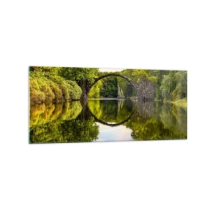 Quadro em vidro - Na junção de dois mundos - 120x50 cm