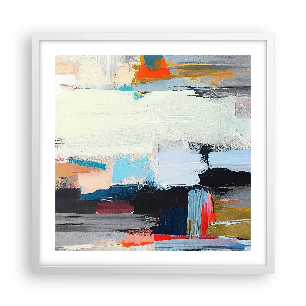 Pôster em moldura branca - Há um método? - 50x50 cm