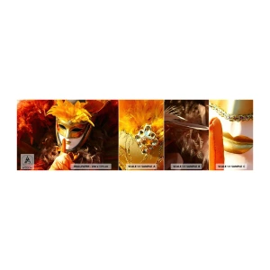 Amostra de papel de parede autocolante Deluxe Sticker - O mistério faz parte do jogo - Máscara veneziana, Pedaço, Veneza - 100x30 cm