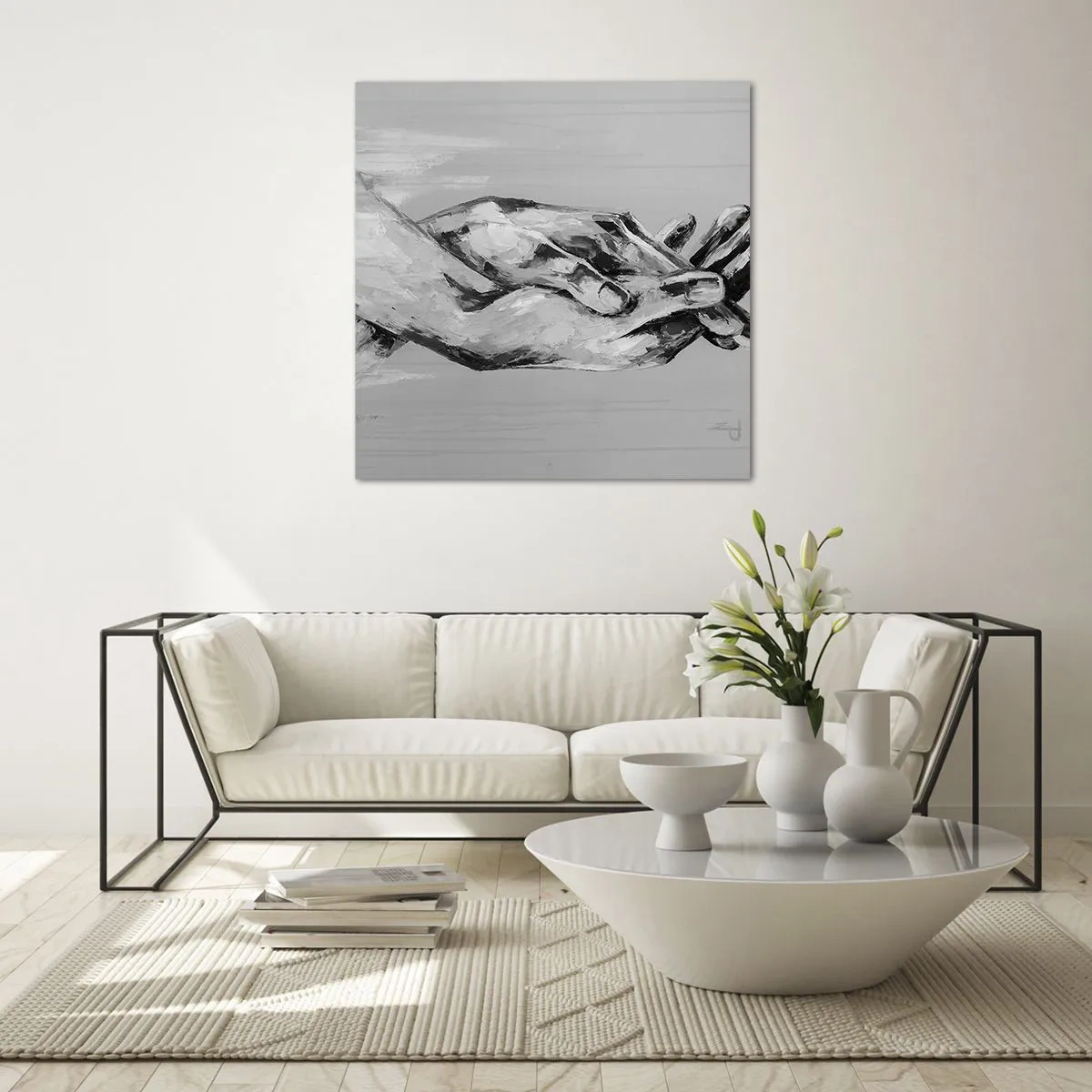 Quadro em vidro - Início... - 60x60 cm