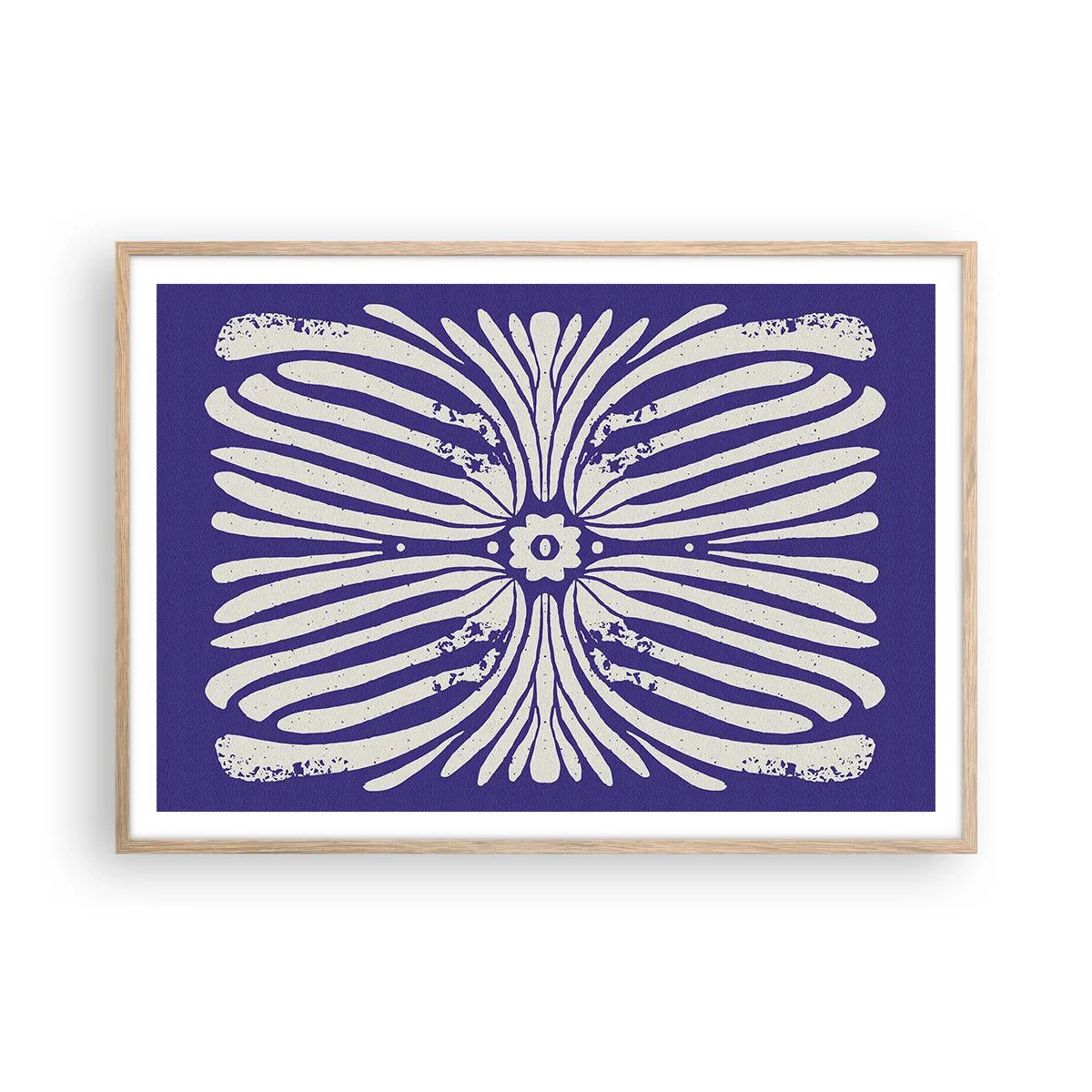 Pôster com moldura de carvalho claro - Inspirações étnicas - 100x70 cm