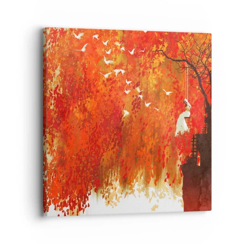 Quadro em tela - Será que vai voar com eles? - 30x30 cm