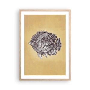 Pôster com moldura de carvalho claro - De um oceano de enfeites - 50x70 cm