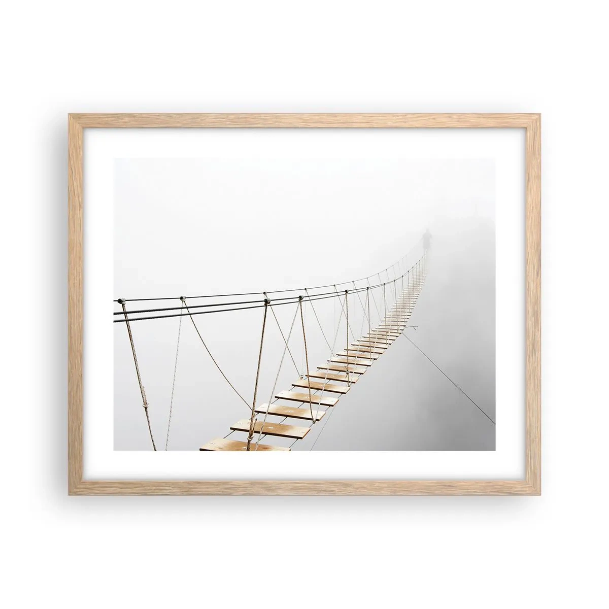 Pôster com moldura de carvalho claro - Para onde levará? - 50x40 cm