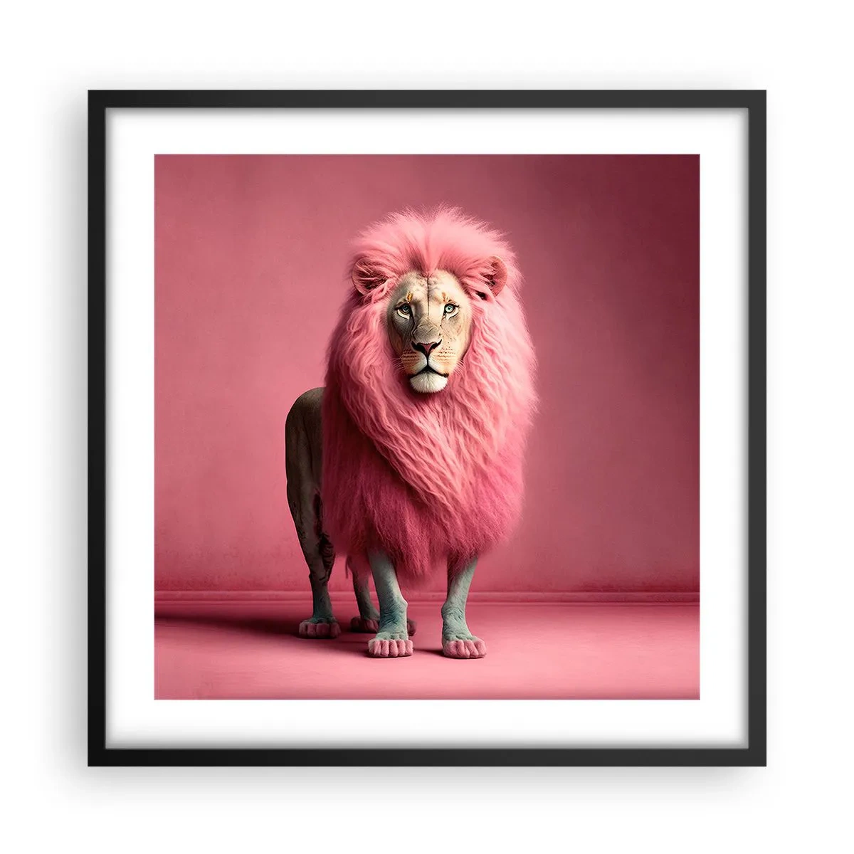 Pôster com moldura preta - Não tens mais medo - 50x50 cm