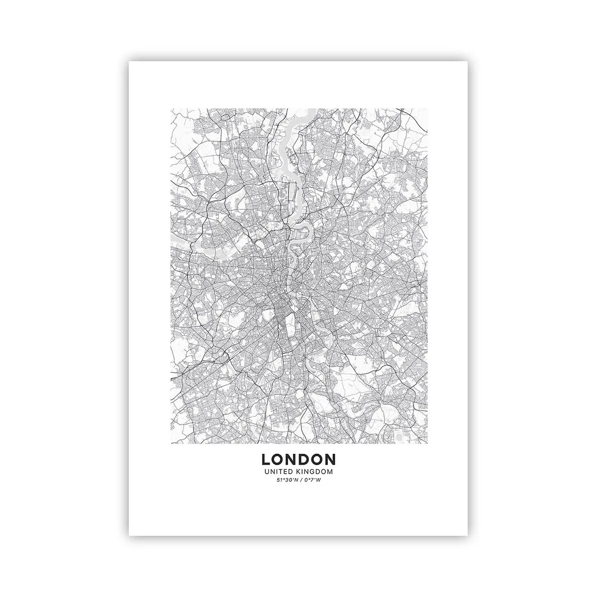 Pôster - Mapa do labirinto de Londres - 50x70 cm