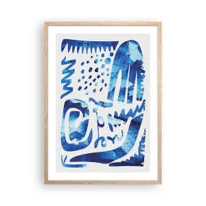 Pôster com moldura de carvalho claro - Voltar às raízes - 50x70 cm