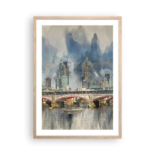 Pôster com moldura de carvalho claro - Londres em toda a sua glória - 50x70 cm
