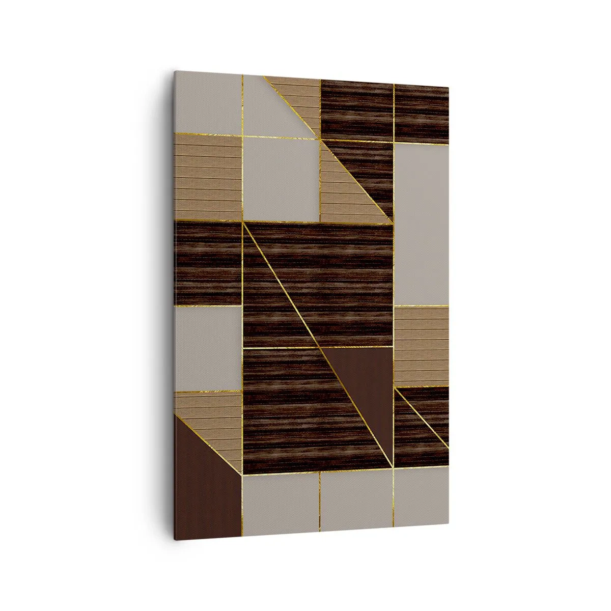 Quadro em tela - Mosaico de bronzes e ouro - 80x120 cm