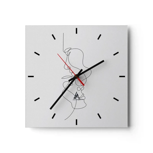 Relógio de parede - Relógio em vidro - O calor dos desejos amargos - 30x30 cm