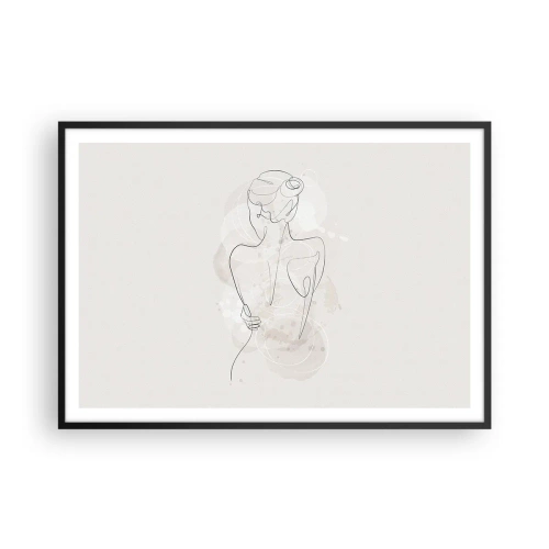 Pôster com moldura preta - Como um instrumento sensível - 100x70 cm