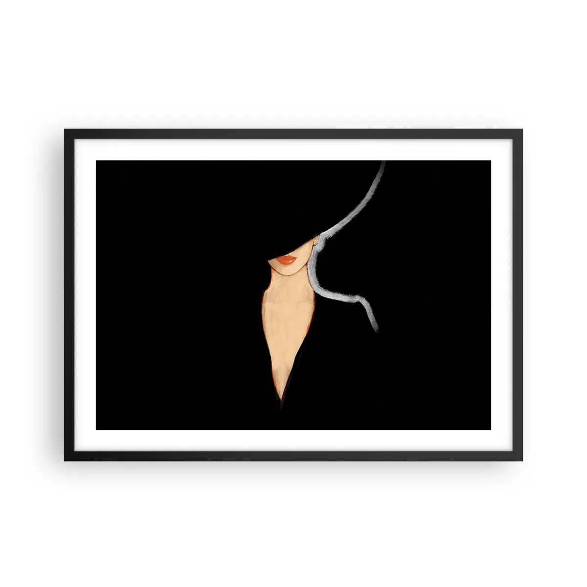 Pôster com moldura preta - Elegância e estilo - 70x50 cm