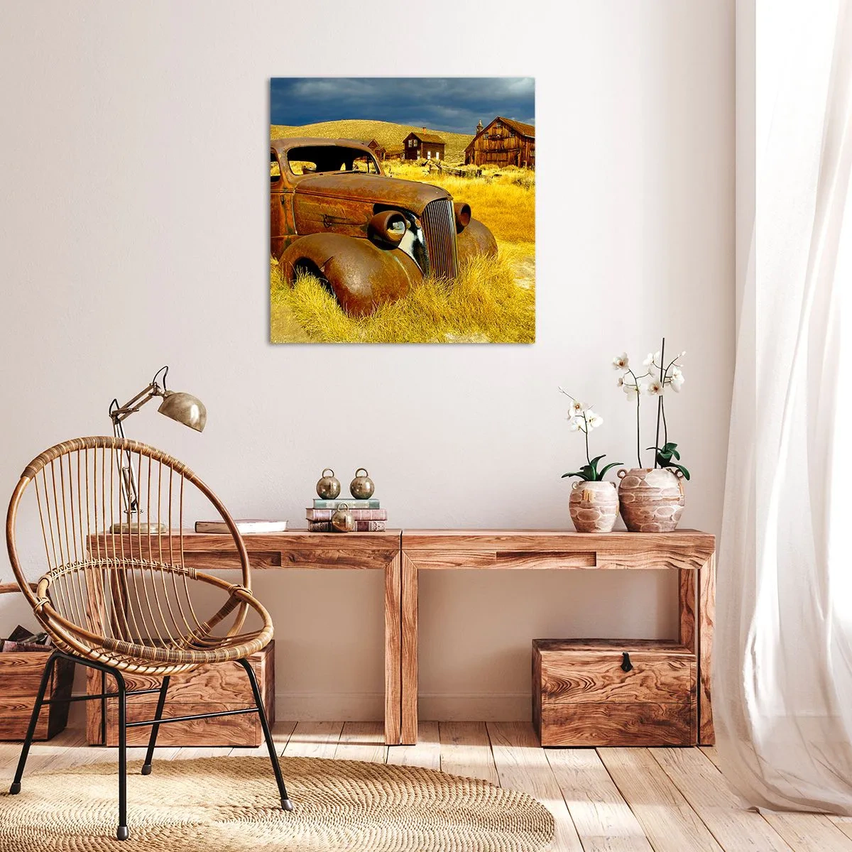 Quadro em tela - Um merecido descanso - 40x40 cm