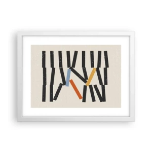 Pôster em moldura branca - Dominó – composição - 40x30 cm