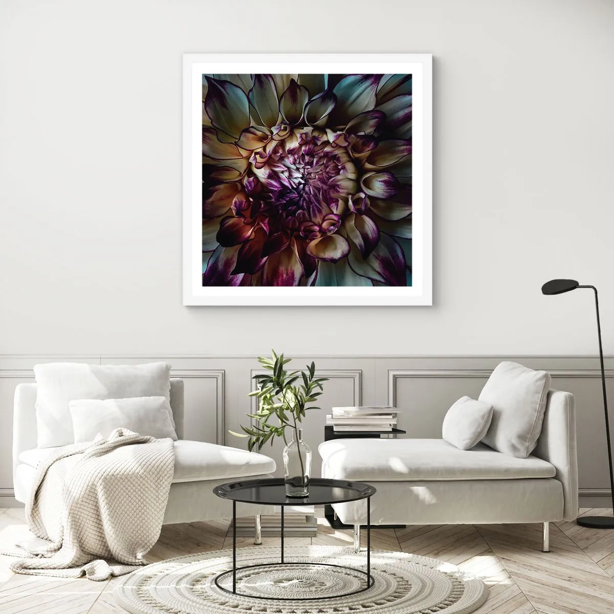 Pôster em moldura branca - O florescimento da juventude - 30x30 cm