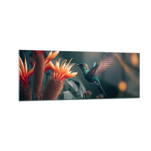 Quadro em vidro - Uma vida verdadeiramente colorida - 140x50 cm