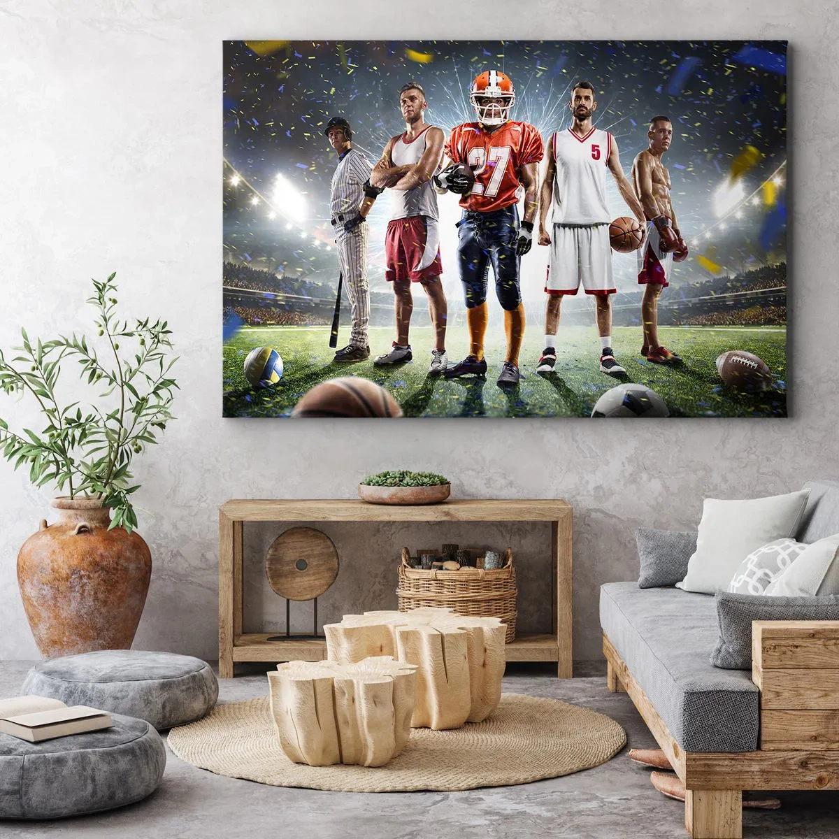 Quadro em tela - Gladiadores dos campos - 100x70 cm