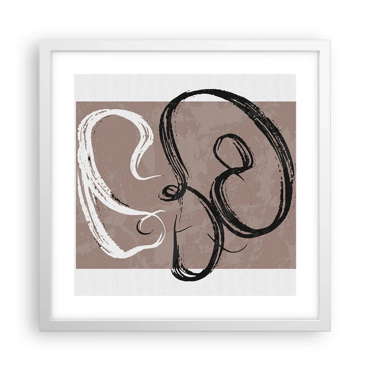 Pôster em moldura branca - Composição – a busca pela plenitude - 40x40 cm