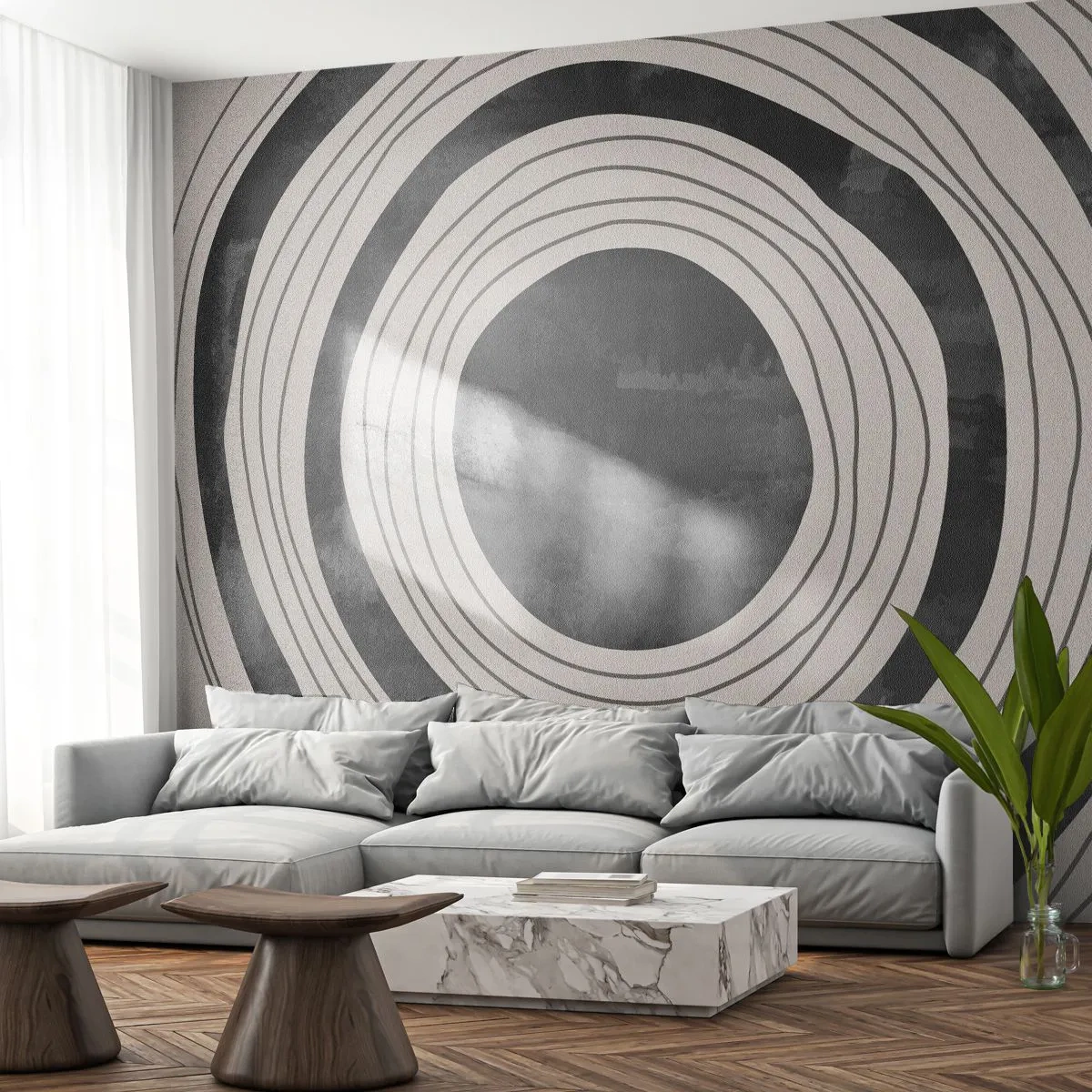 Papel de Parede Standard Eco - Direito ao ponto - Rodas, Minimalismo, Idoso - 250x175 cm