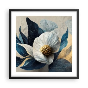 Pôster com moldura preta - Tem um coração de ouro - 50x50 cm