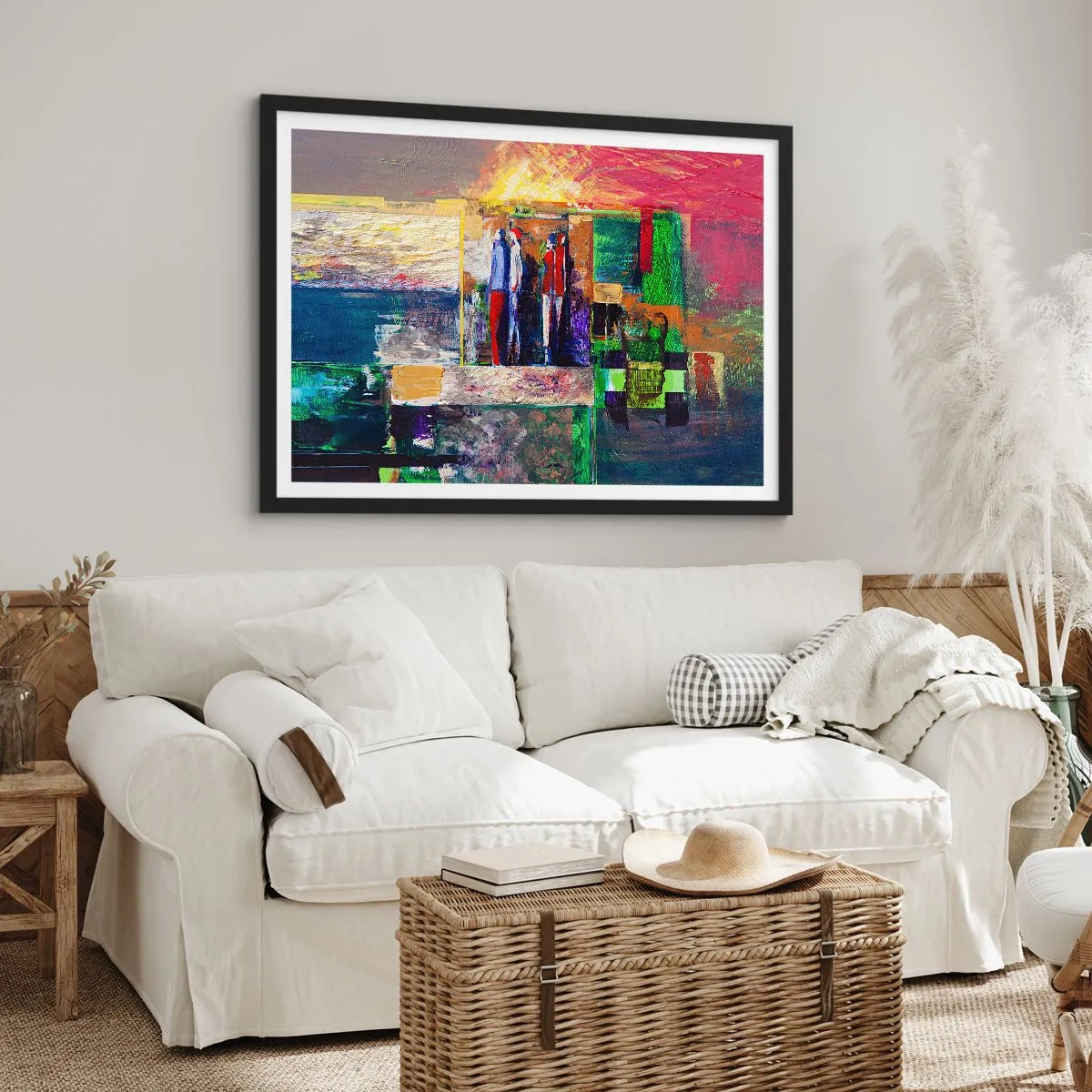 Pôster com moldura preta - Relacionamentos e emoções - 91x61 cm