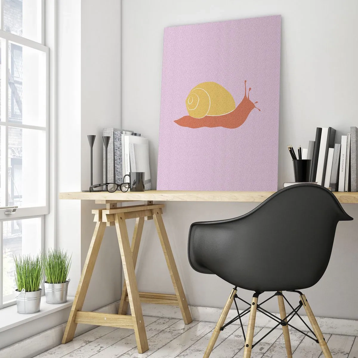 Quadro em vidro - Não há pressa - 80x120 cm