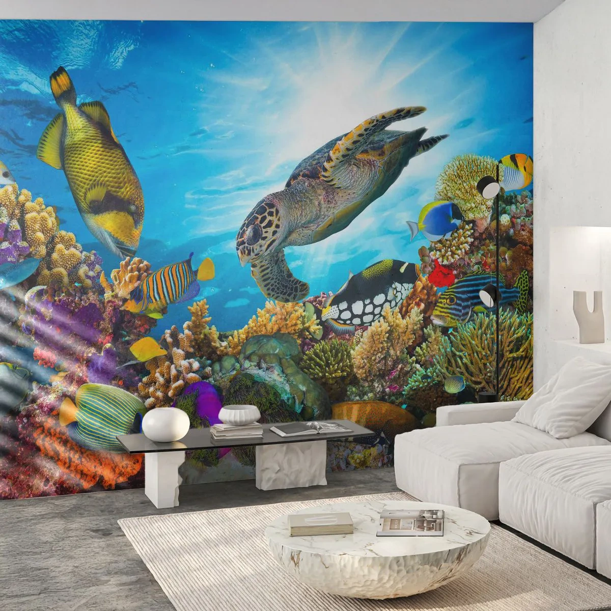 Papel de Parede Premium Sand - Alameda dos corais - Recife de corais, Mar, Mundo subaquático - 100x70 cm