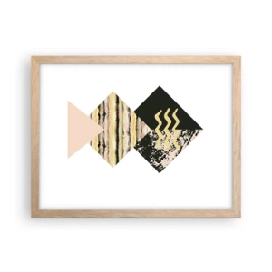 Pôster com moldura de carvalho claro - Não é tão simples assim - 40x30 cm