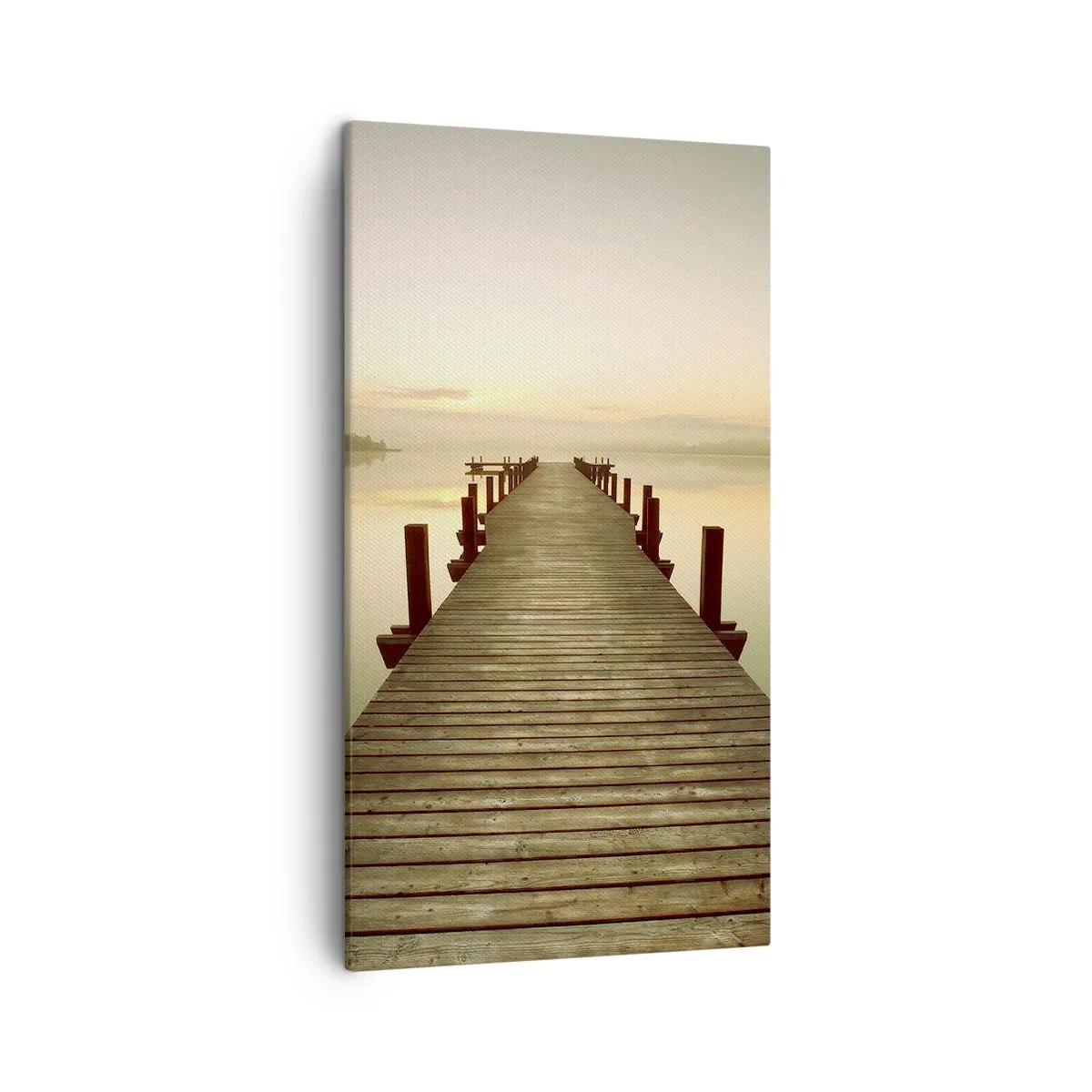 Quadro em tela - Antes do amanhecer, nascer do sol, luz - 45x80 cm