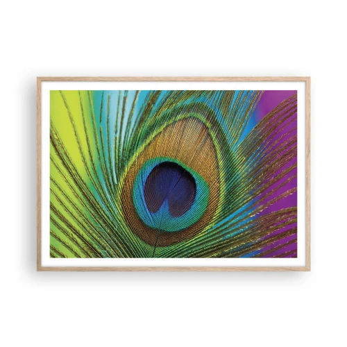 Pôster com moldura de carvalho claro - Olho no olho - 100x70 cm