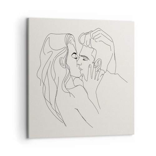 Quadro em tela - Emaranhados pelo sentimento - 60x60 cm