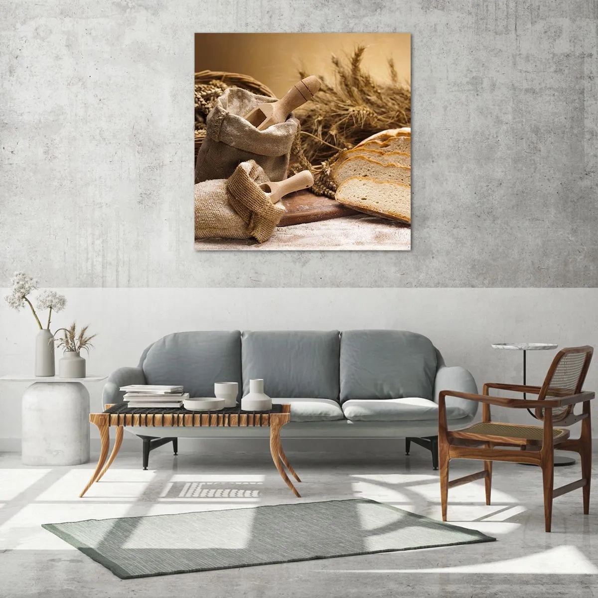 Quadro em vidro - Pão de cada dia - 70x70 cm