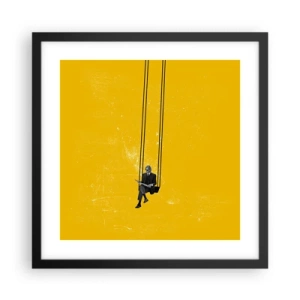 Pôster com moldura preta - Dia como todos os dias - 40x40 cm