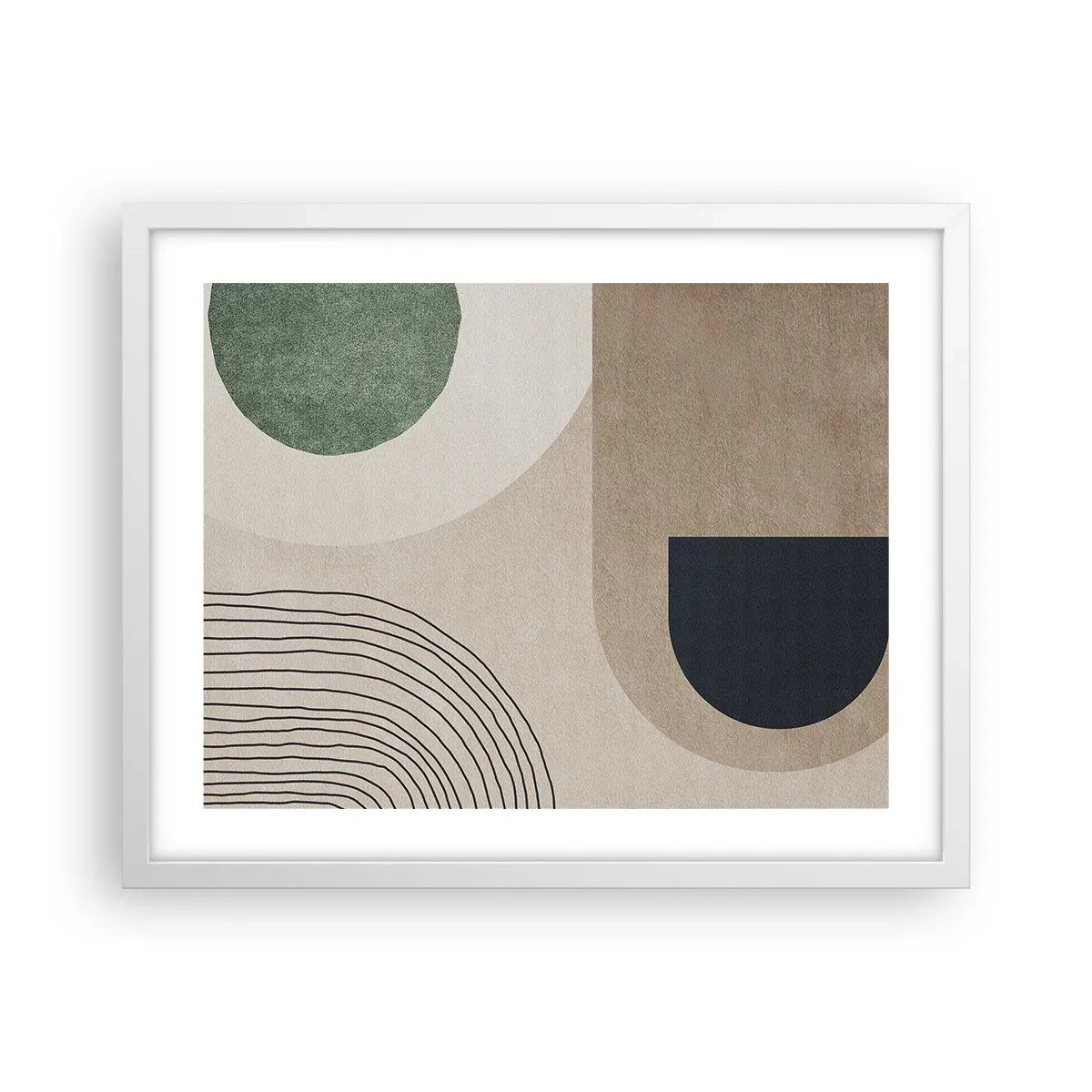 Pôster em moldura branca - A gentileza do oval - 50x40 cm