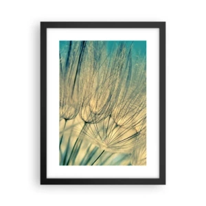 Pôster com moldura preta - À espera do vento - 30x40 cm