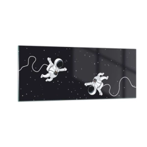 Quadro em vidro - Emaranhado Cósmico - 100x40 cm