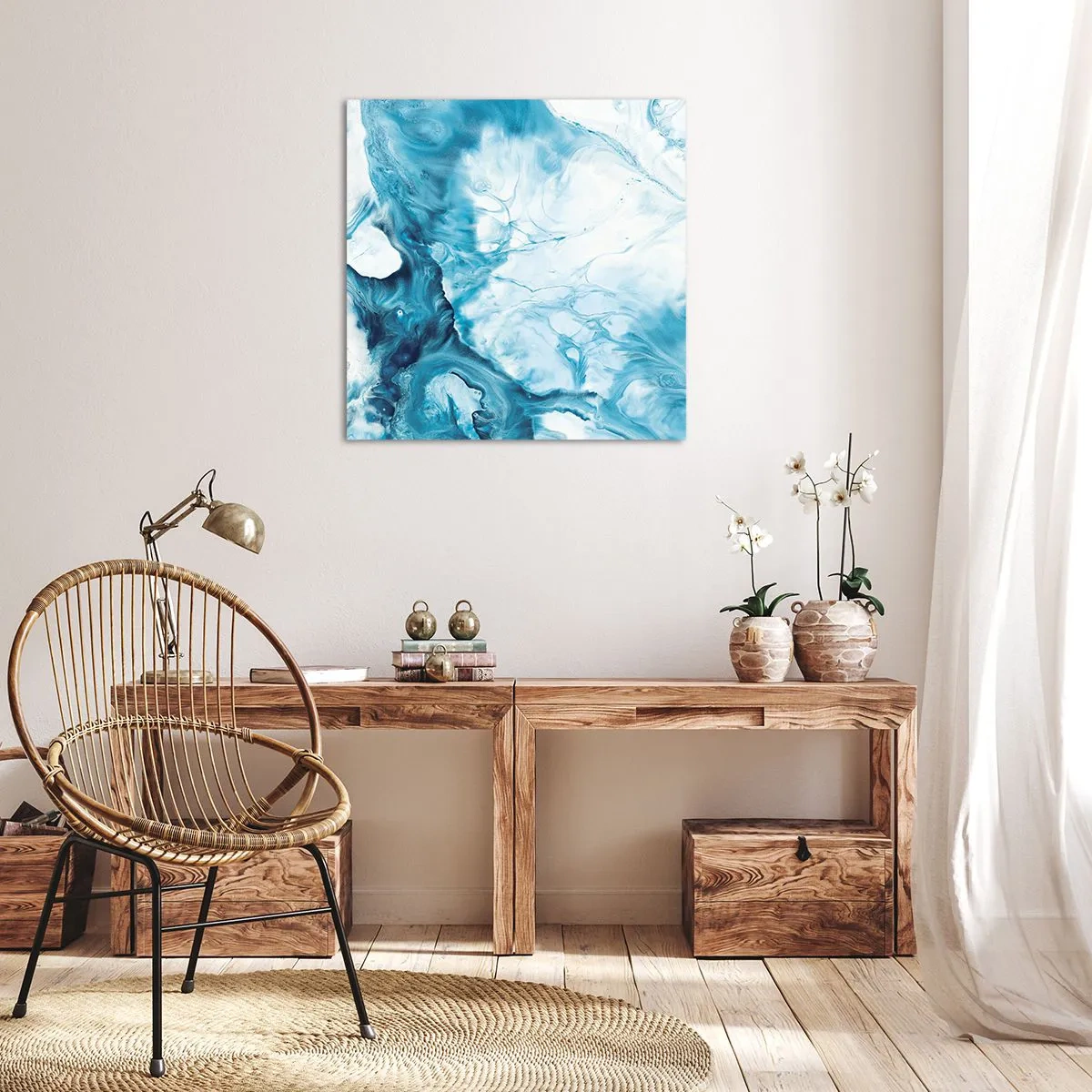 Quadro em tela - Concerto Azul - 30x30 cm