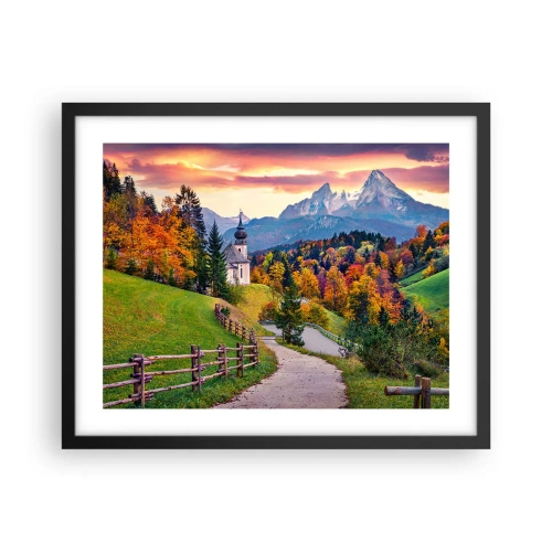 Pôster com moldura preta - Paisagem como uma pintura - 50x40 cm