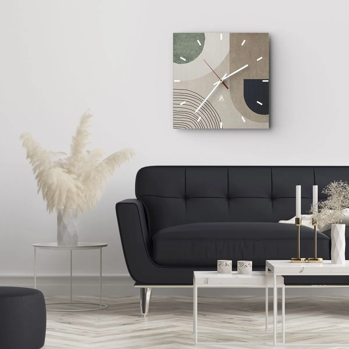 Relógio de parede - Relógio em vidro - A gentileza do oval - 30x30 cm