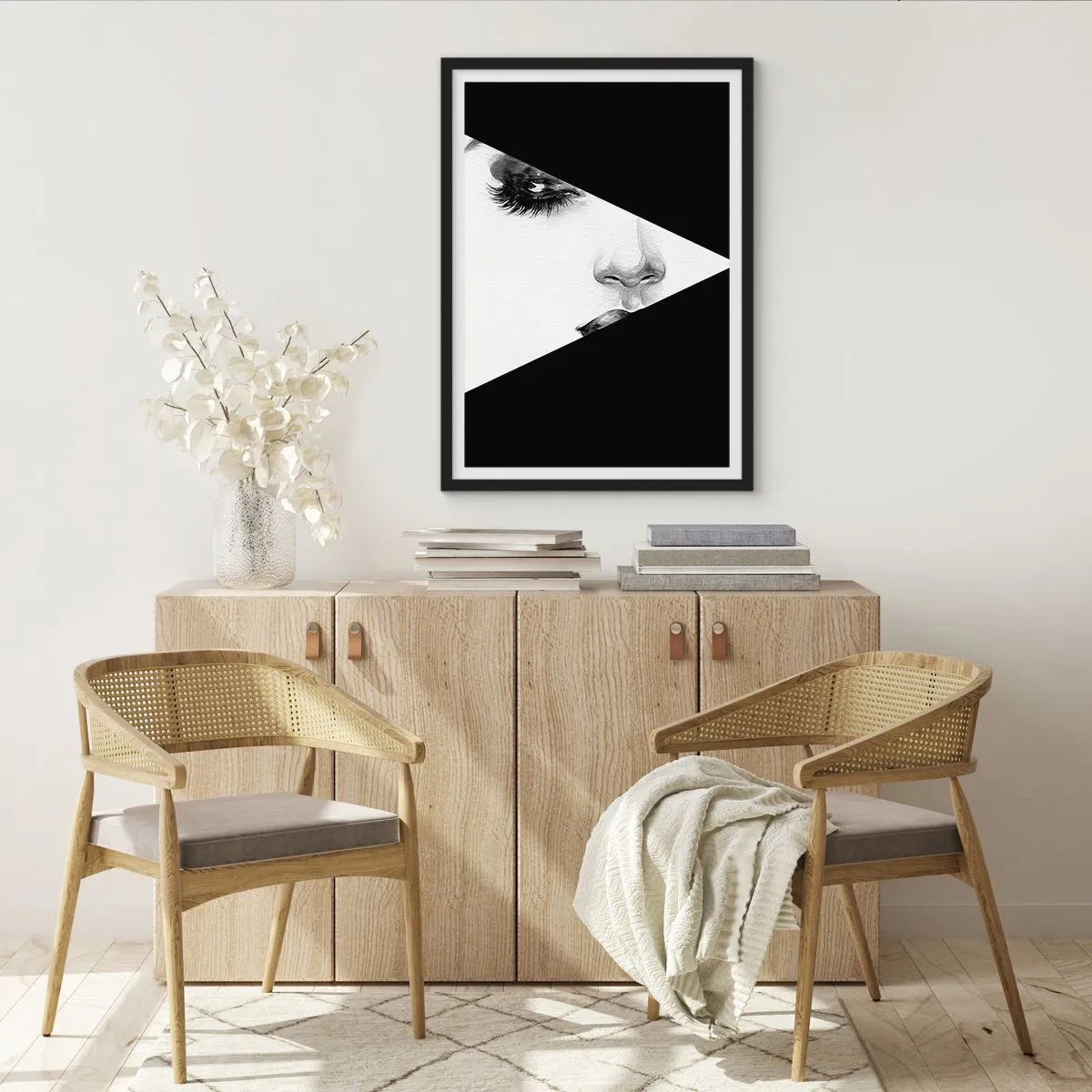 Pôster com moldura preta - Sempre desconhecido - 70x100 cm