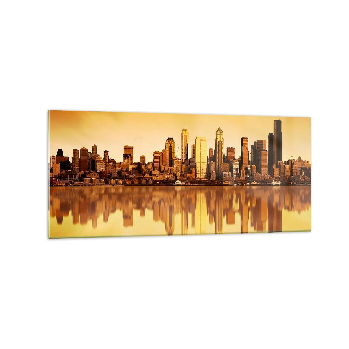 Quadro em vidro - Silêncio da metrópole - 120x50 cm