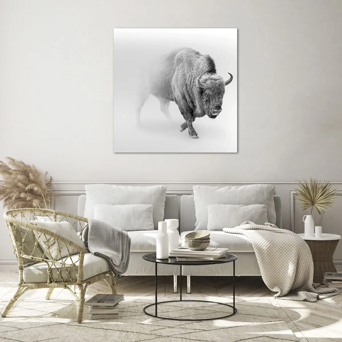 Quadro em vidro - Rei da Pradaria - 70x70 cm