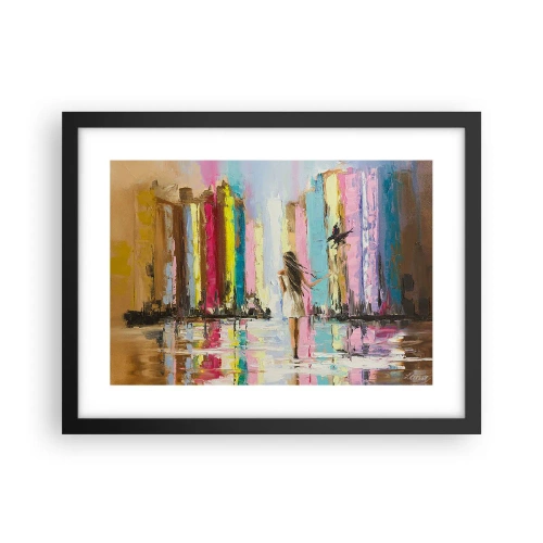 Pôster com moldura preta - Segue-me - 40x30 cm