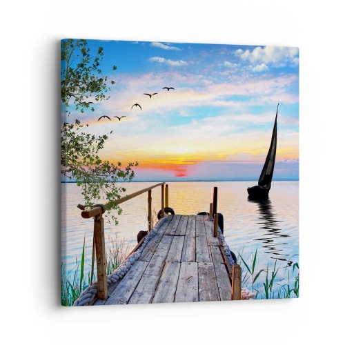 Quadro em tela - Boa noite - 30x30 cm