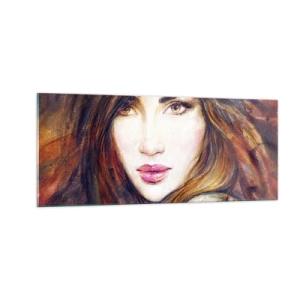 Quadro em vidro - O que estás a pensar - 100x40 cm