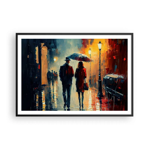 Pôster com moldura preta - História de amor urbano - 100x70 cm